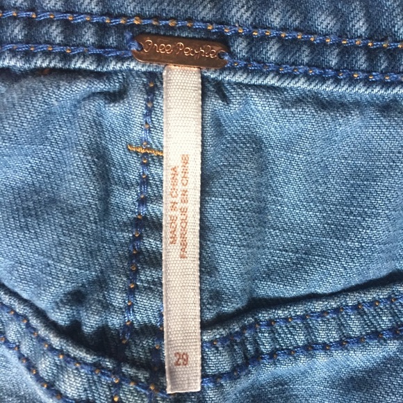 Free People Wildfire Snap/Button Fly Denim Skirt - Picture 6 of 8